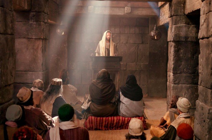 Jesus-em-pregação-na-Sinagoga-Nazaré
